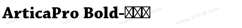 ArticaPro Bold字体转换